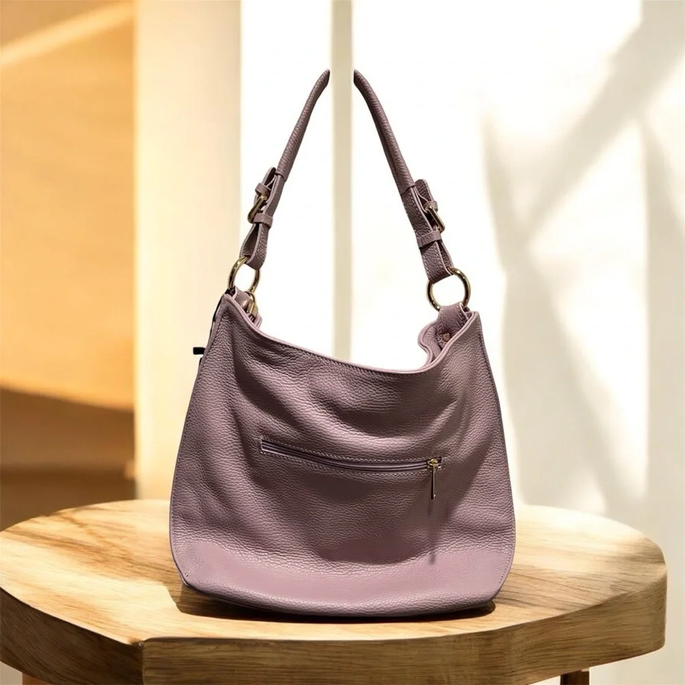Antonella Ferrante Made in Italy lilac Crossbody Hobo Purse
